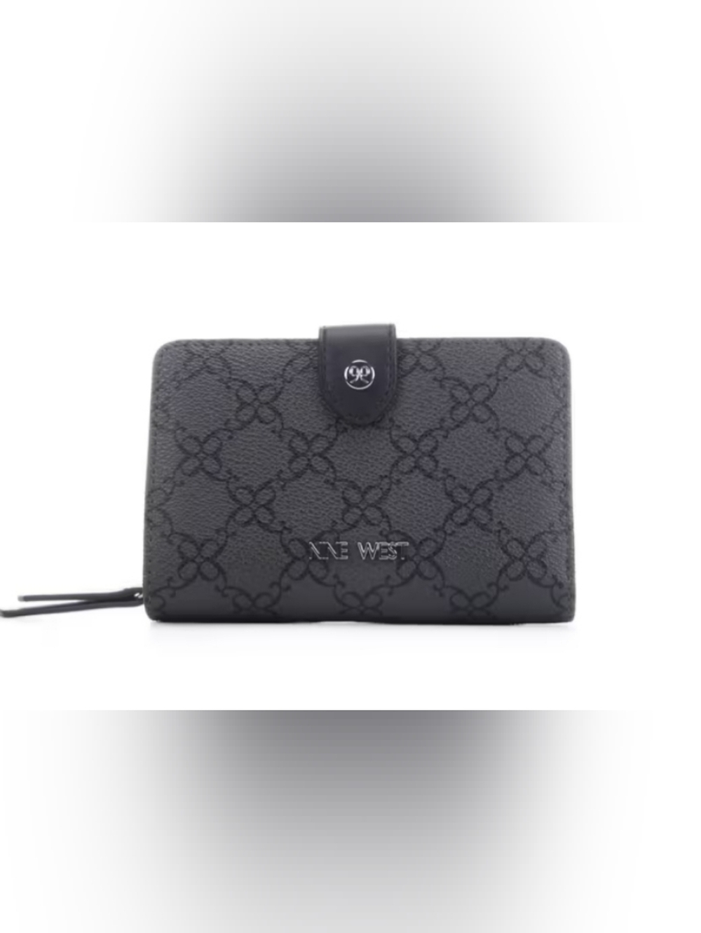 Nine West Norah French Wallet-Jet Black Logo- NEW!